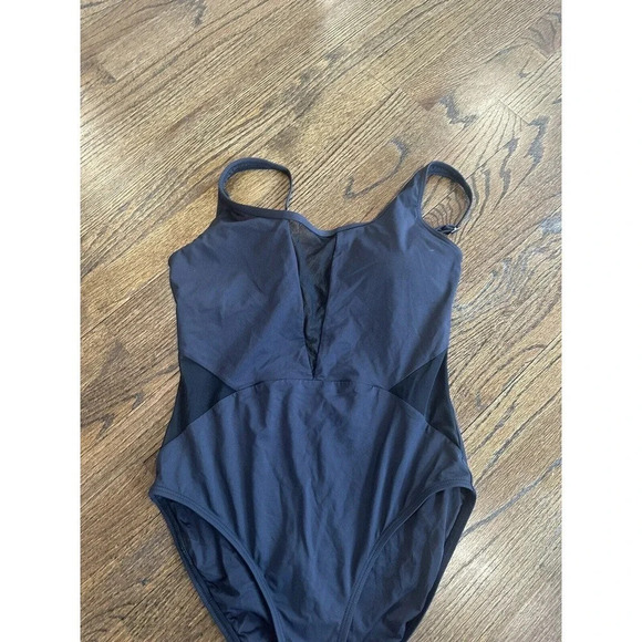 La Blanca Mesh Insert One Piece Swimsuit Black US 14 M0261 - Picture 3 of 8